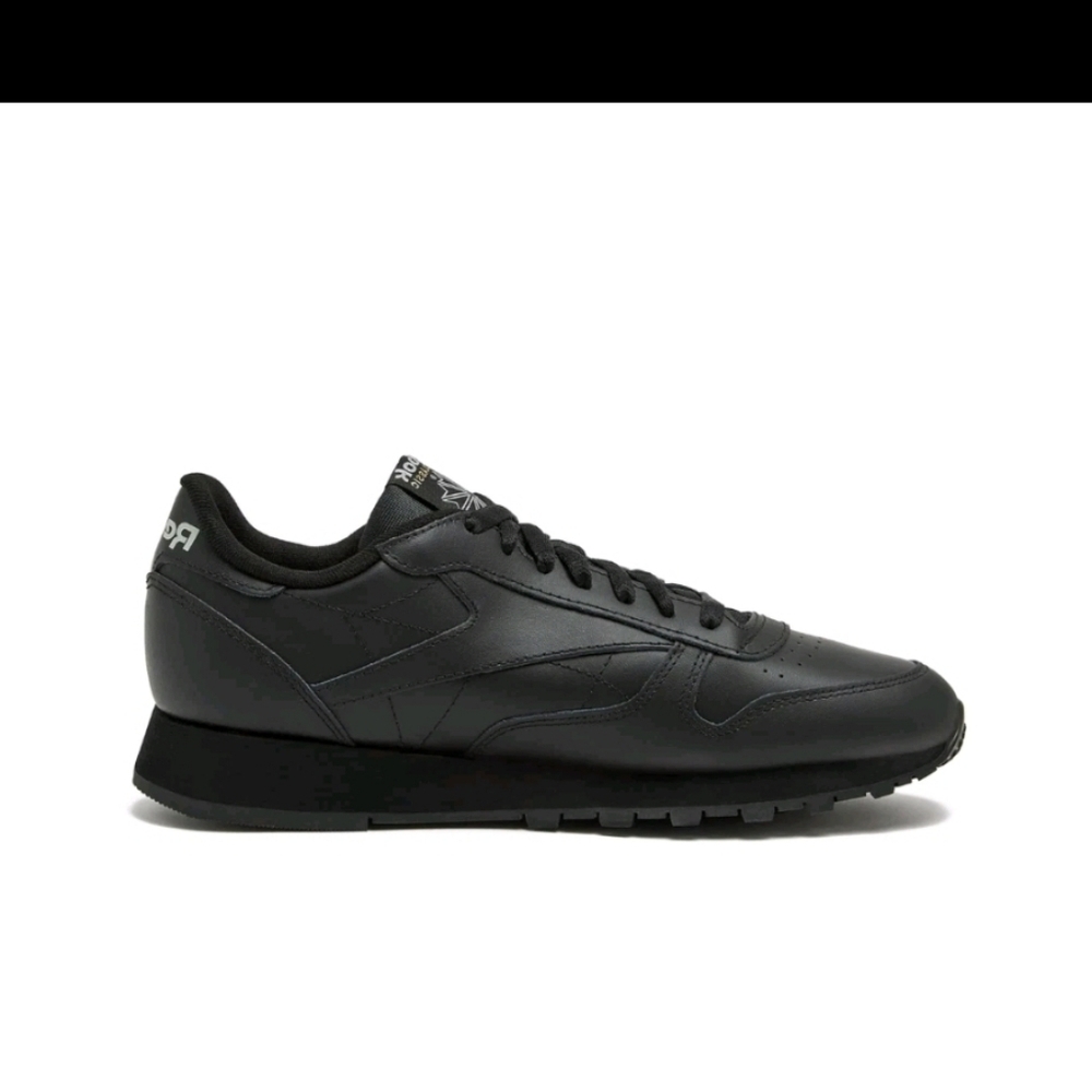 Reebok Men's Classic Leather Tennis Sneakers Core Black/Core Black/Pure Grey5 - Picture 3 of 7